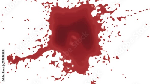 splashes of red paint or blood. alpha matte
