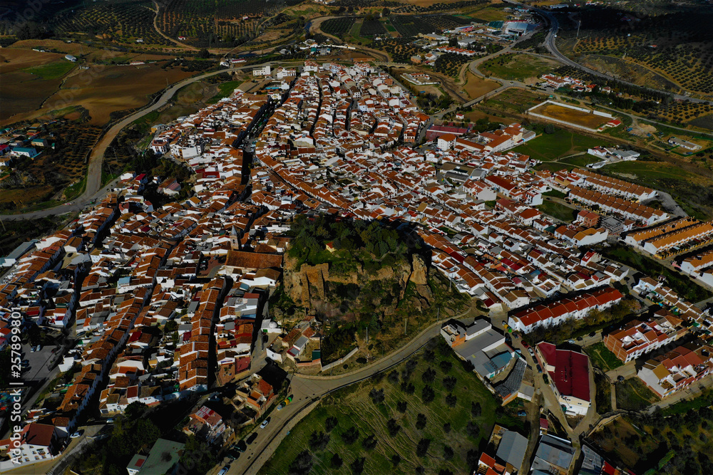 Ronda in Spanien Luftbilder - Puente Nuevo, Plaza de Toros de Ronda und Sehenswürdigkeiten von Ronda