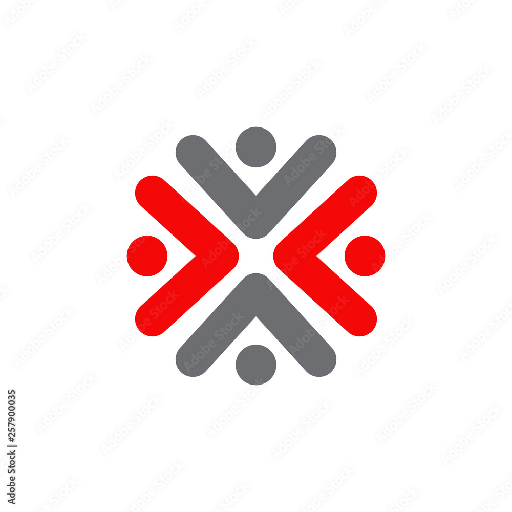 Community and adoption care logo design vector template Community and adoption care logo design vector template