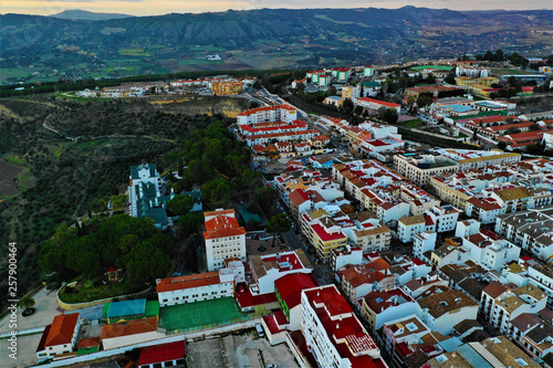 Ronda in Spanien Luftbilder - Puente Nuevo, Plaza de Toros de Ronda und Sehenswürdigkeiten von Ronda