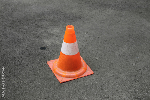 Traffic cone works on asphalt