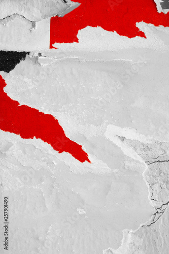 Wallpaper Mural Old grunge ripped torn vintage collage street posters creased crumpled paper surface placard texture background backdrop / Selective color Torontodigital.ca