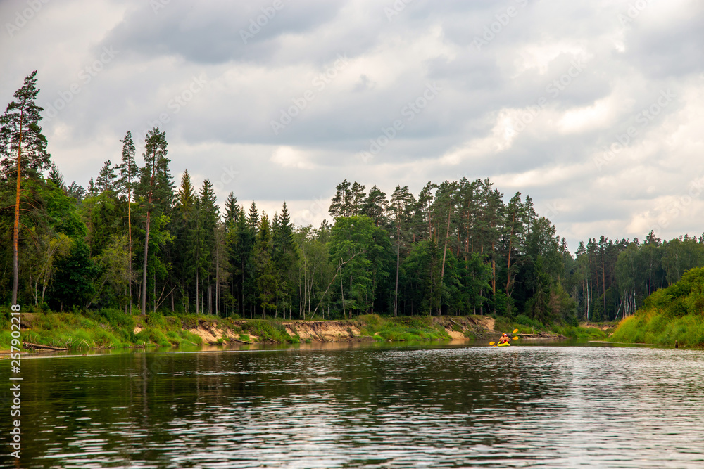 Landscape with river, cliff and forest in Latvia. Landscape with river, cliff and forest in Latvia.