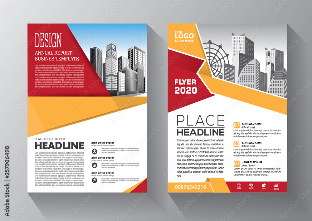 Brochure template layout, cover design annual report, magazine, flyer or booklet background