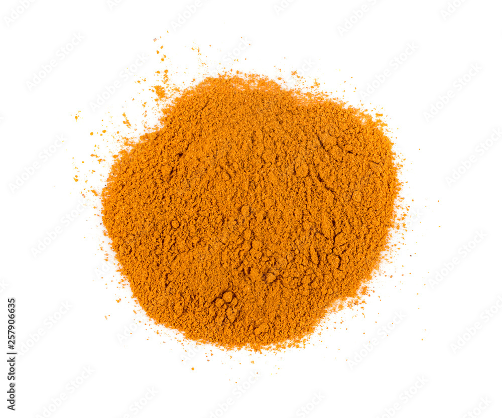 Mixture of Indian Spices and Herbs Powders Isolated Mixture of Indian Spices and Herbs Powders Isolated