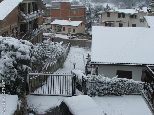 Tableau sur toile Nevicata a Fonte Nuova
