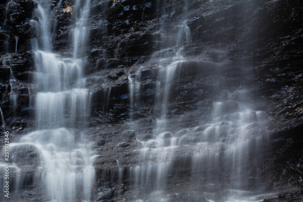 Fototapeta Waterfall Huk in the Carpathian mountains