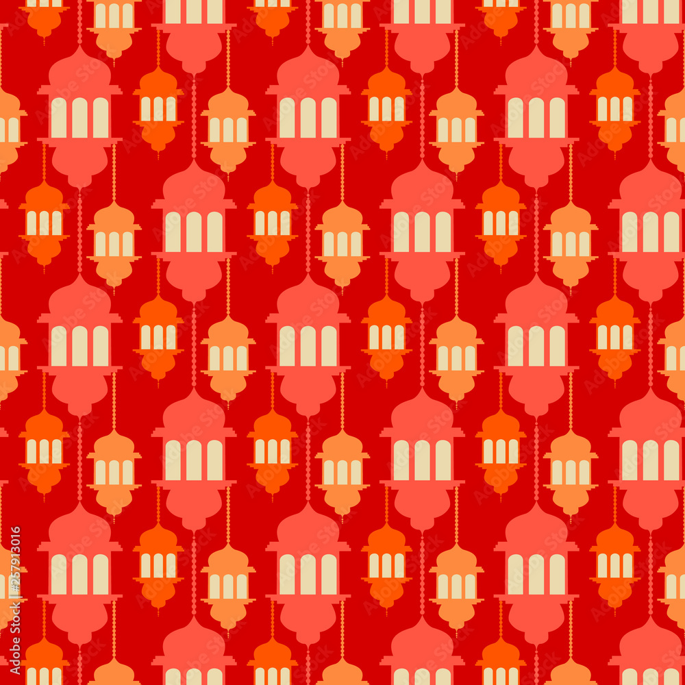 Seamless pattern with ramadan symbol icons. Geometric islamic pattern. Traditional arabian style vector background. Seamless pattern with ramadan symbol icons. Geometric islamic pattern. Traditional arabian style vector background.