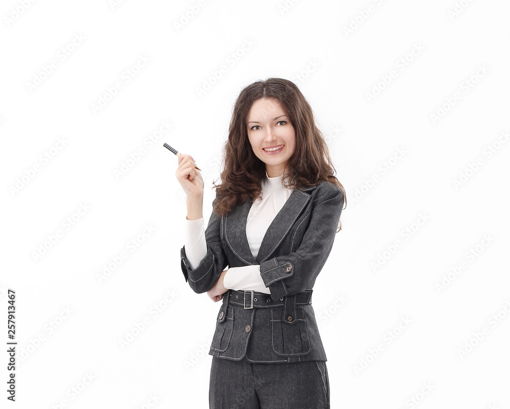 portrait of a successful female Manager .isolated on white portrait of a successful female Manager .isolated on white