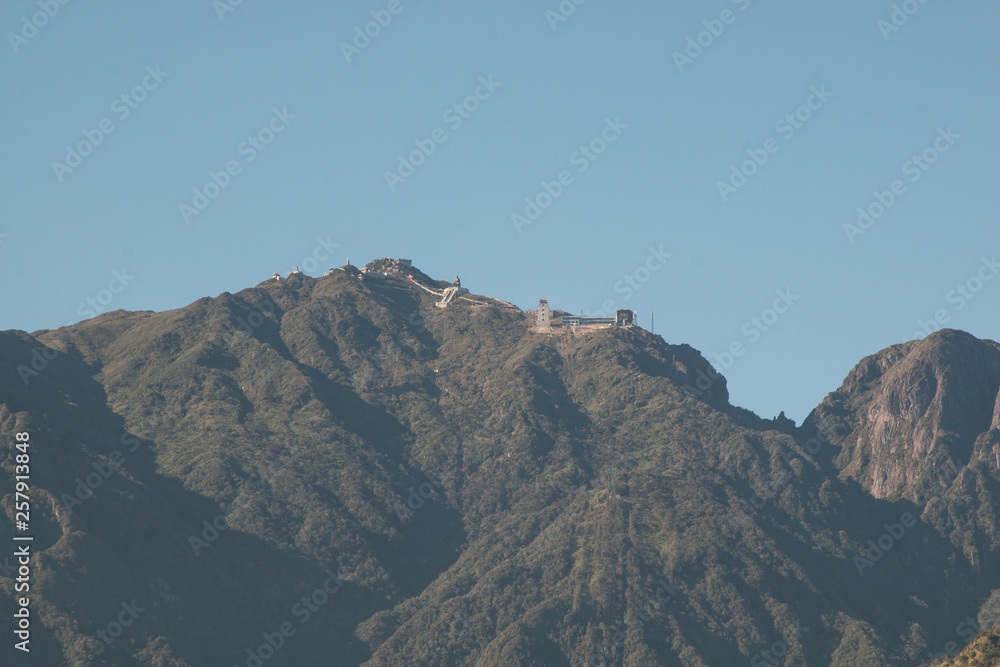 landscape view at fansipan vietnam mountain .