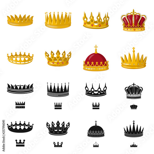 Vector design of medieval and nobility icon. Collection of medieval and monarchy vector icon for stock.
