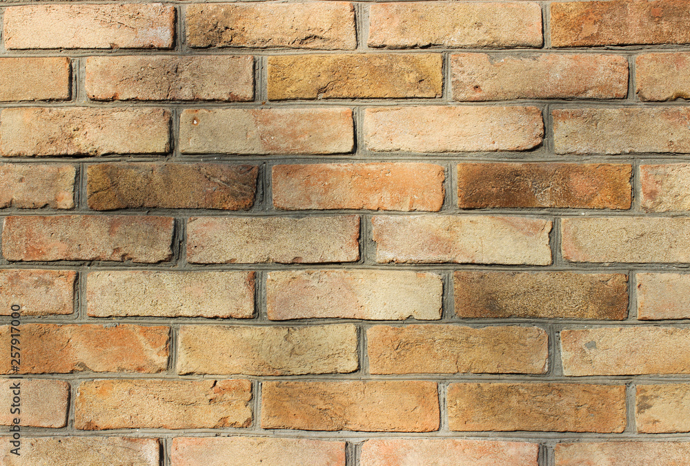 Old beautiful light brown brickwork under the shadow of tree branches. Perfect background for photo wallpapers. Old beautiful light brown brickwork under the shadow of tree branches. Perfect background for photo wallpapers.