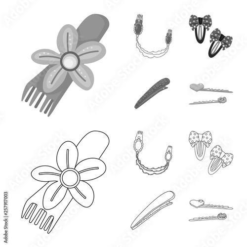 Vector design of beauty and fashion icon. Set of beauty and female stock symbol for web.