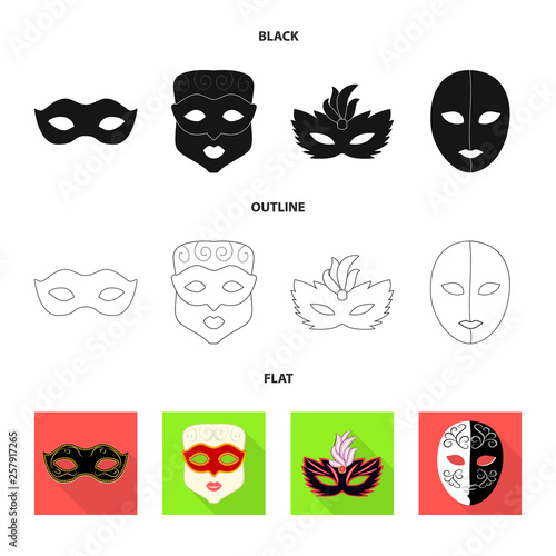 Isolated object of luxury and celebration sign. Set of luxury and hide  vector icon for stock.