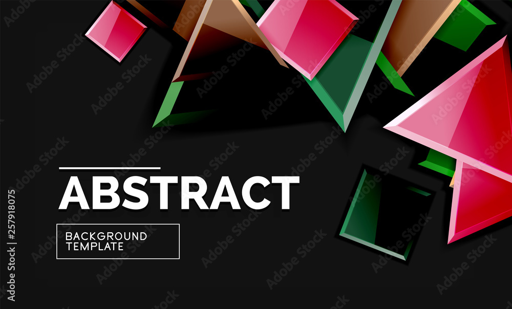 Glossy squares and triangles geometric backgrounds Glossy squares and triangles geometric backgrounds