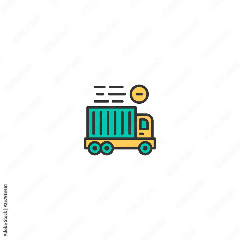 Naklejka premium Delivery truck icon design. Shopping icon vector design