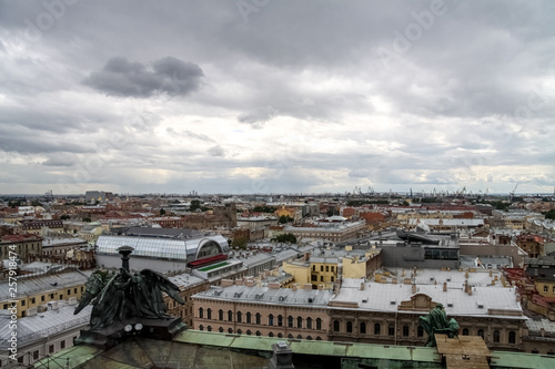 Fototapeta Naklejka Na Ścianę i Meble -  View of the roofs of St. Petersburg