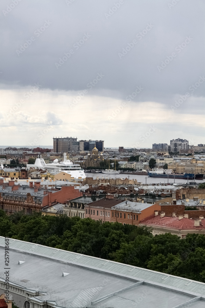 View of the roofs of St. Petersburg