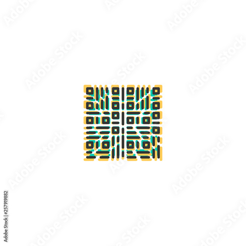 QR code icon design. Shopping icon vector design