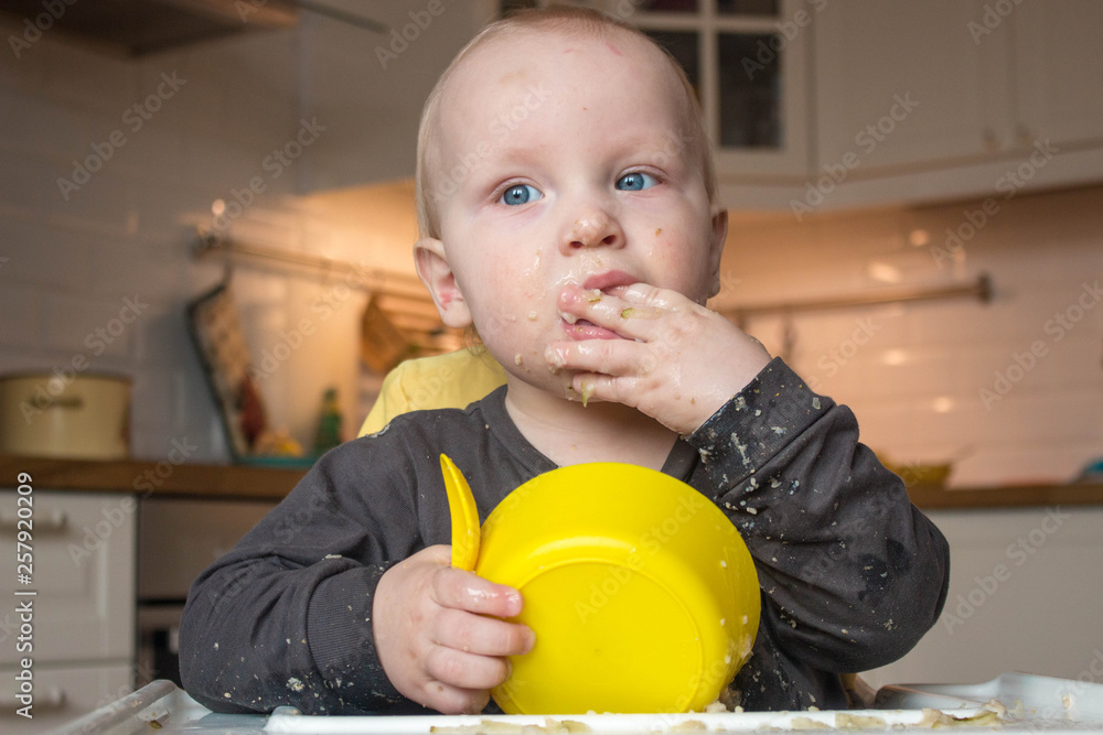 Little boy eating Little boy eating