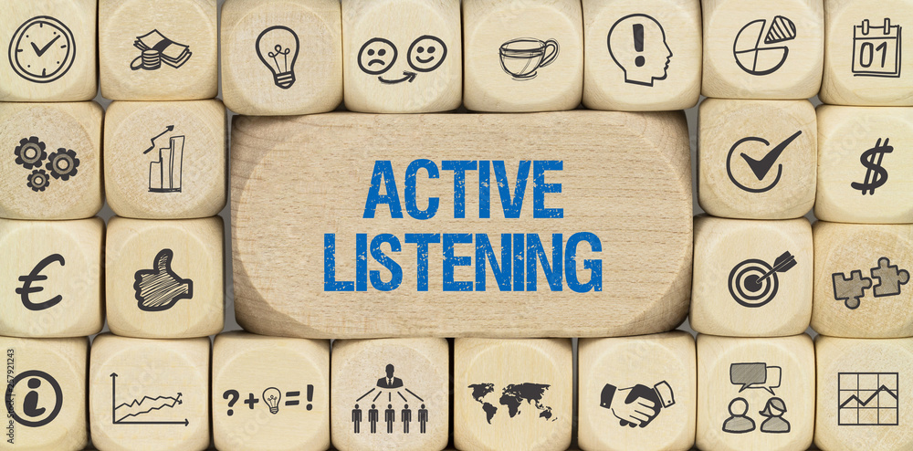 Active Listening - obrazy, fototapety, plakaty 
