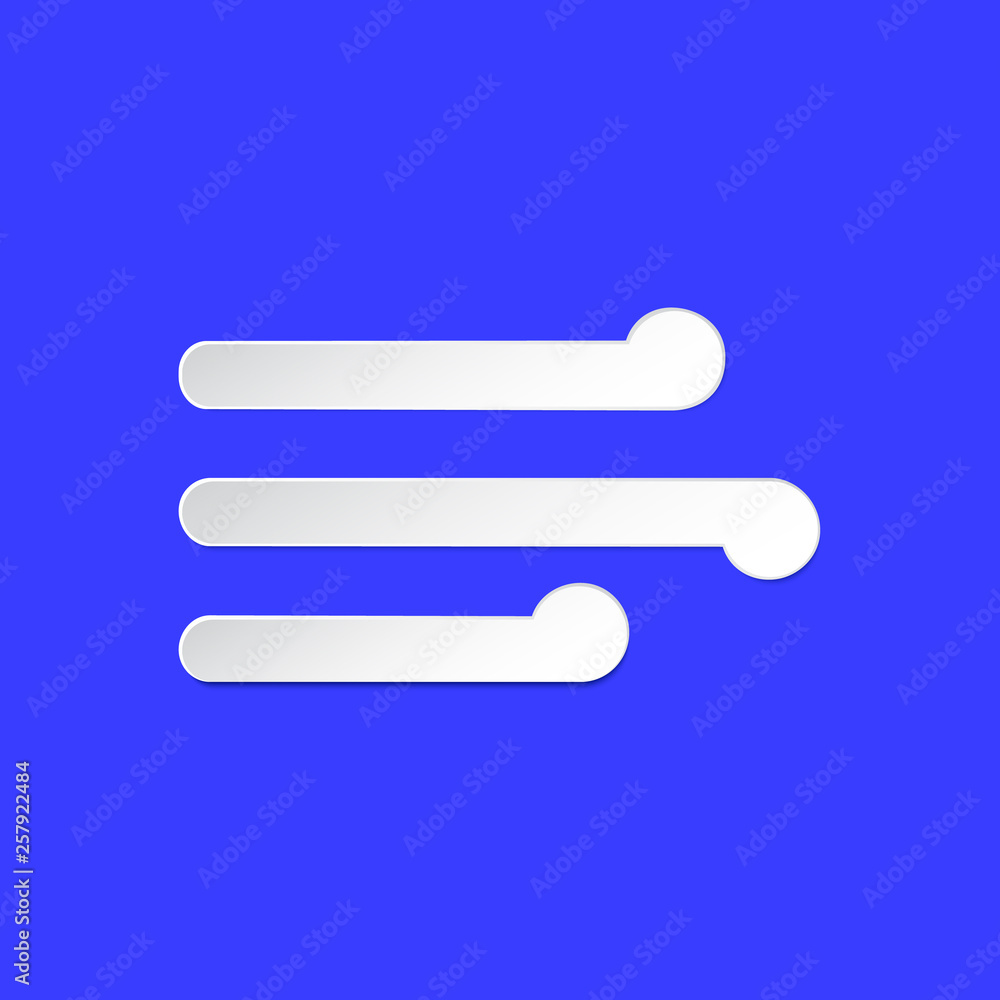 Wind Weather forecast info icon. Windy day, Air Blow paper cut style on blue. Climate annual element. Trendy button for Metcast WF report mark, sign kit, meteo mobile app, web. Wind Weather forecast info icon. Windy day, Air Blow paper cut style on blue. Climate annual element. Trendy button for Metcast WF report mark, sign kit, meteo mobile app, web.