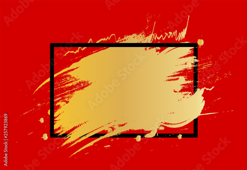 Fashion style frame with ink splash. Use for banner, card, site, web, invitation etc. Vector illustration