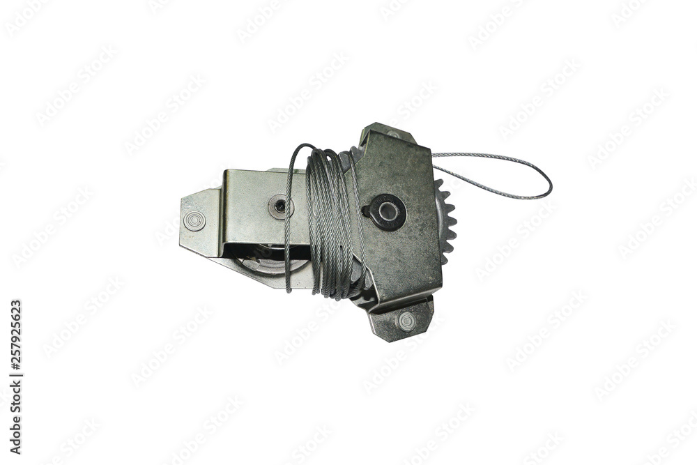 Car door window mechanism isolated on white background Car door window mechanism isolated on white background