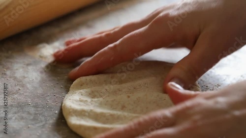 making bread with smoked sausages