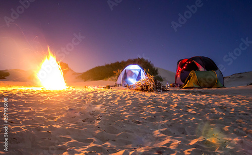 Photos Fire camp light painting camping takkad agadir morocco