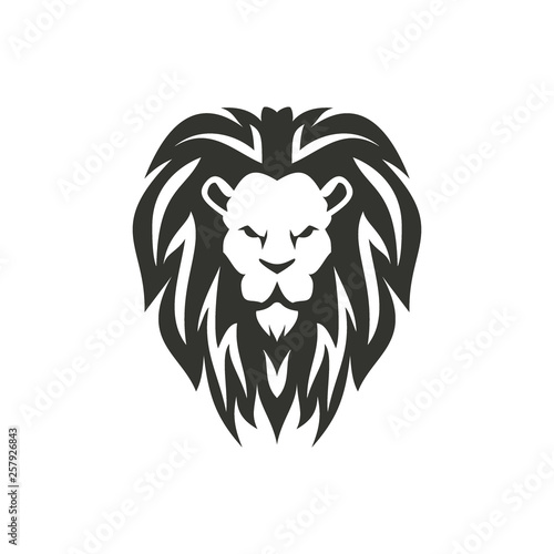 Lion symbol isolated on white background.