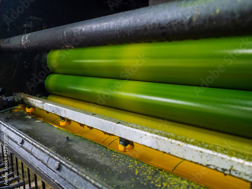 Printing equipment of newspapers. Production shop of printing house photo