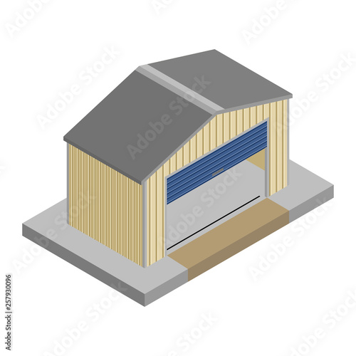 Storage Unit Open Door Vector