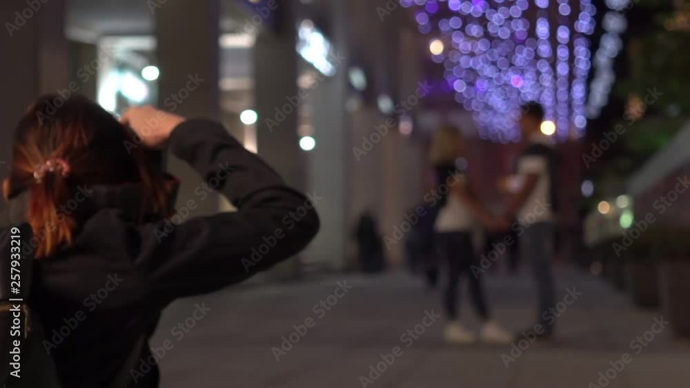 Slow Motion Professional Photographer Taking Photo Of Couple Slow Motion Professional Photographer Taking Photo Of Couple
