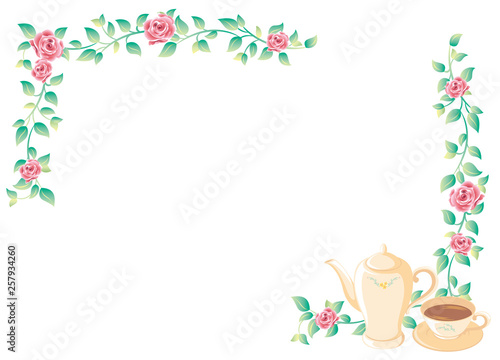 アフタヌーンティーフレーム Stock ベクター Adobe Stock