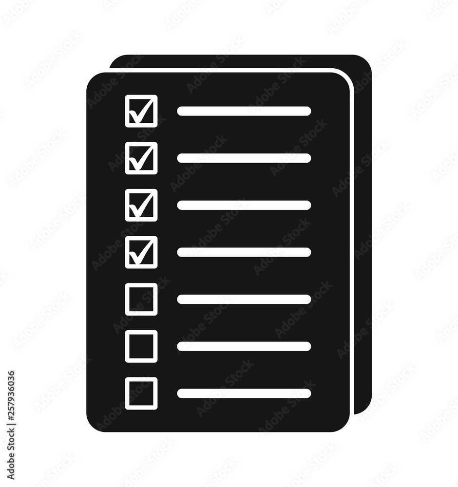 Checklist document Icon. Flat style vector EPS. Checklist document Icon. Flat style vector EPS.