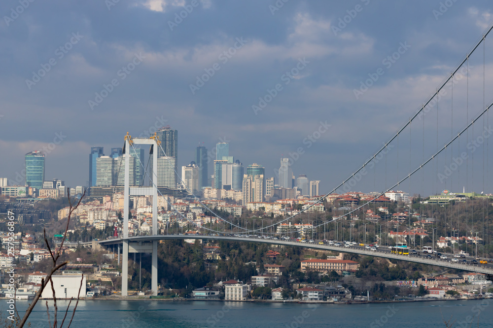 Bosphorus Bridge and cityscape of Istanbul