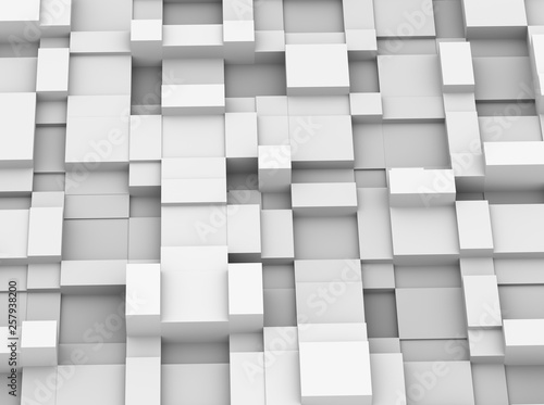 3d abstract cube wall