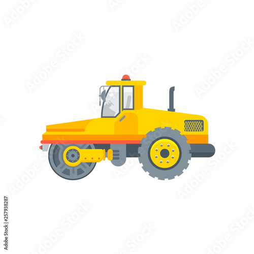 asphalt paver machine illustration side view