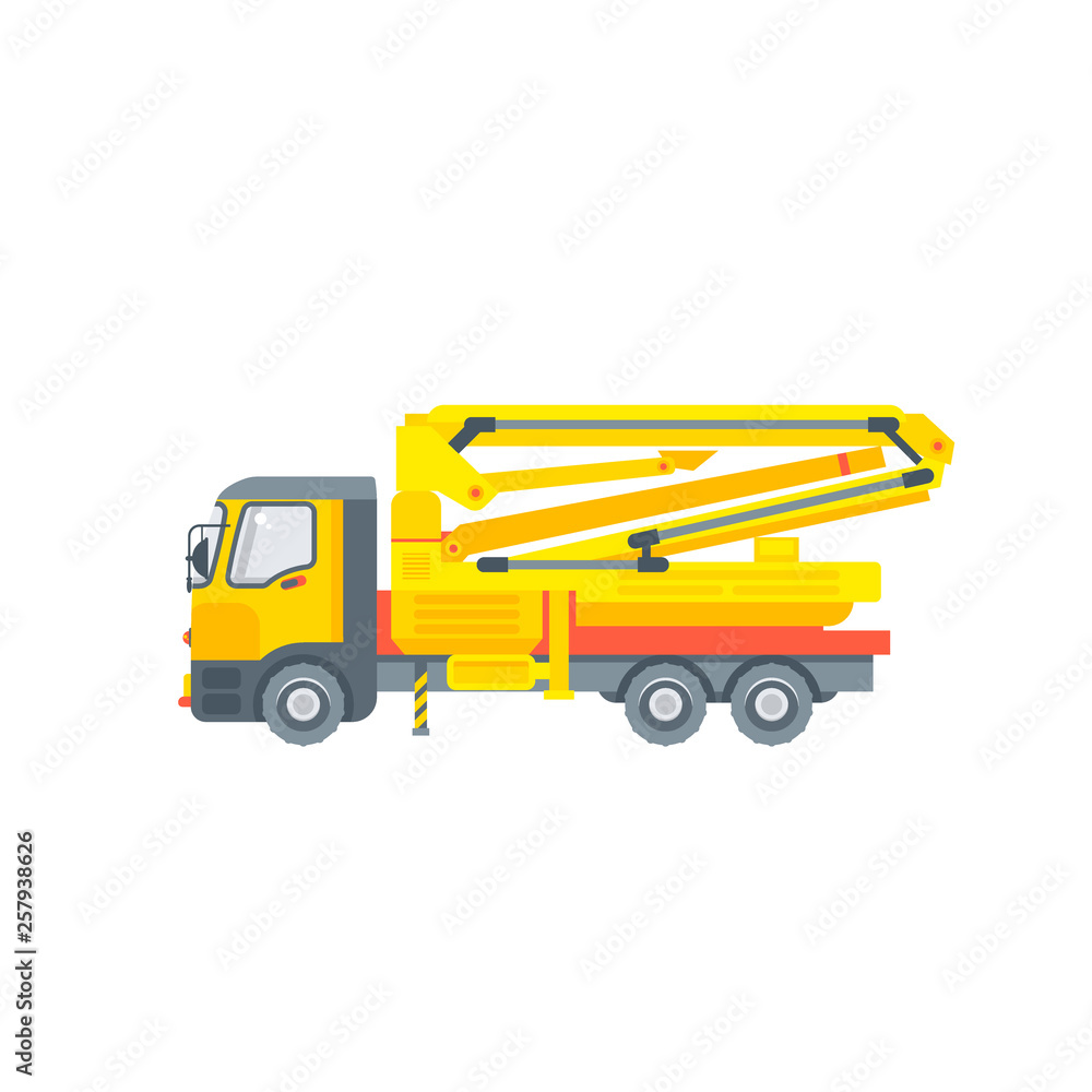 auto concrete pump ca illustration side view auto concrete pump ca illustration side view