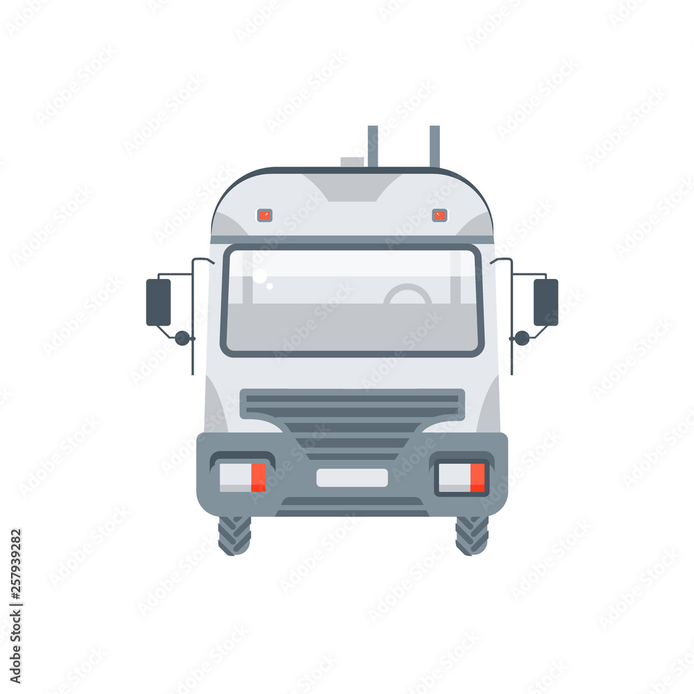 truck transportation sand, cement mixes front view truck transportation sand, cement mixes front view