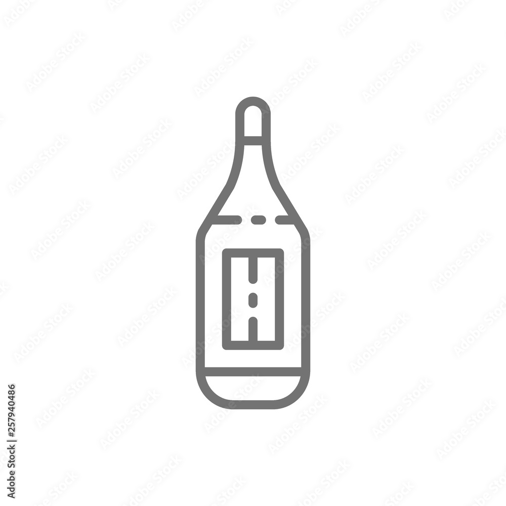 Ovulation test, thermometer, pregnancy test line icon. Ovulation test, thermometer, pregnancy test line icon.