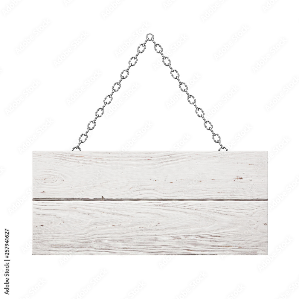 Old Wooden Signboard with Chain. 3d Rendering Old Wooden Signboard with Chain. 3d Rendering