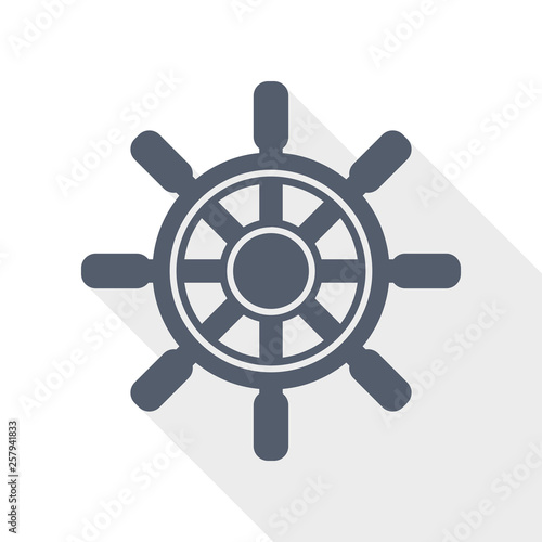 Ship wheel icon  vector illustration  sail concept sign