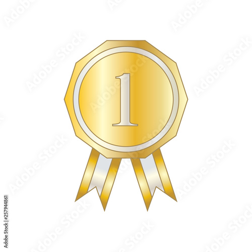 Vector illustration of medal award champion icon design