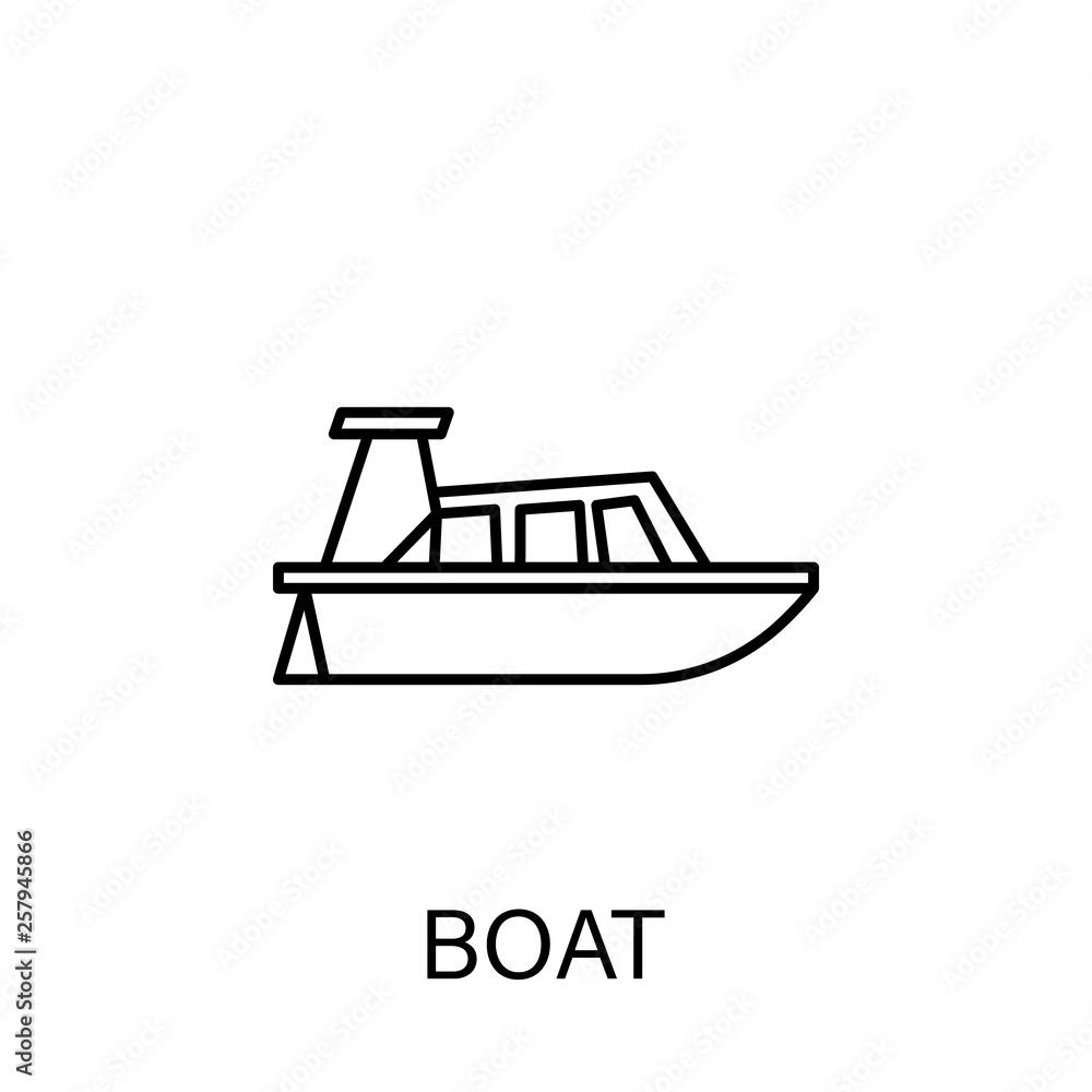 boat sea transport outline icon. Signs and symbols can be used for web, logo, mobile app, UI, UX boat sea transport outline icon. Signs and symbols can be used for web, logo, mobile app, UI, UX