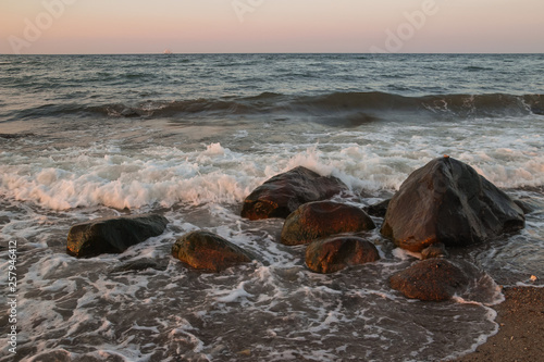 stones by the ocean, sea wallpaper