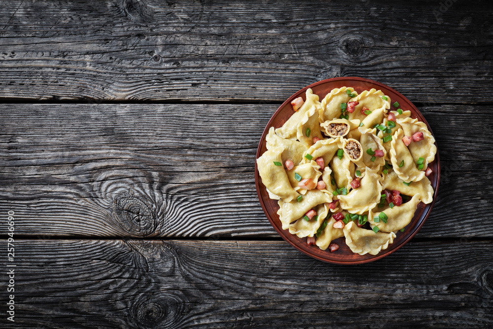 hot pierogies or dumplings with ground liver hot pierogies or dumplings with ground liver