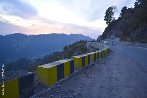Parapet  in road side  for protection of vehicle  