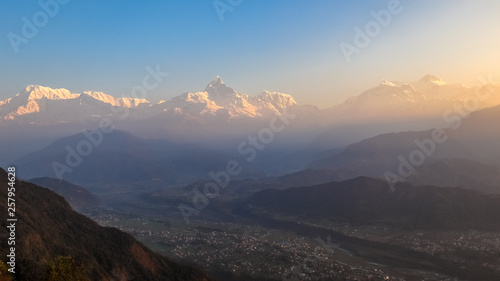 Fototapeta Naklejka Na Ścianę i Meble -  Himalayas and himalayan peaks in Nepal